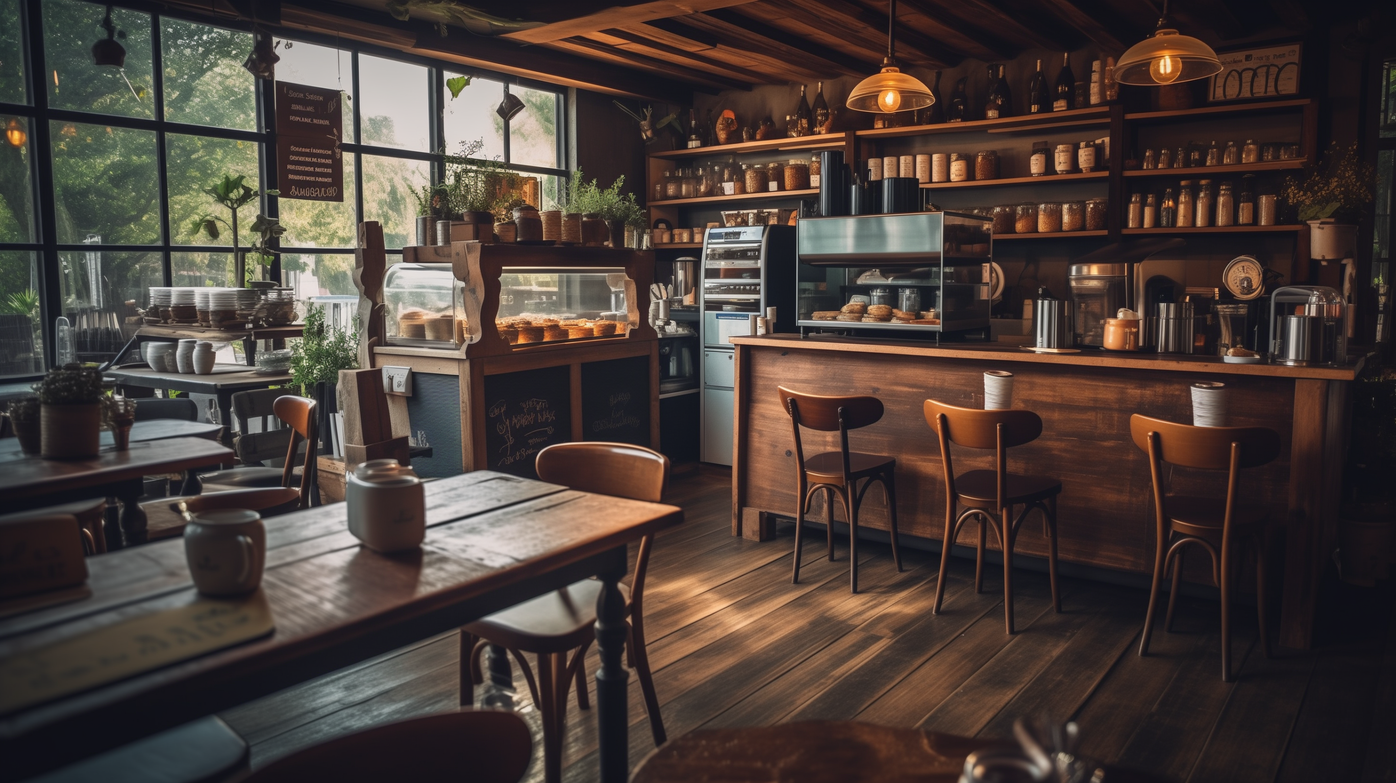 image of a cozy coffee shop